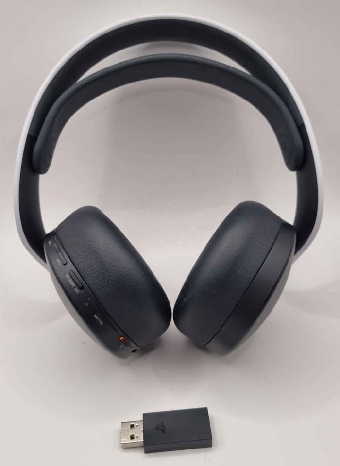 Sony Playstation 5 White Pulse 3D Wireless Headset - With CFI-ZWD1 Dongle & Wire - Unboxed