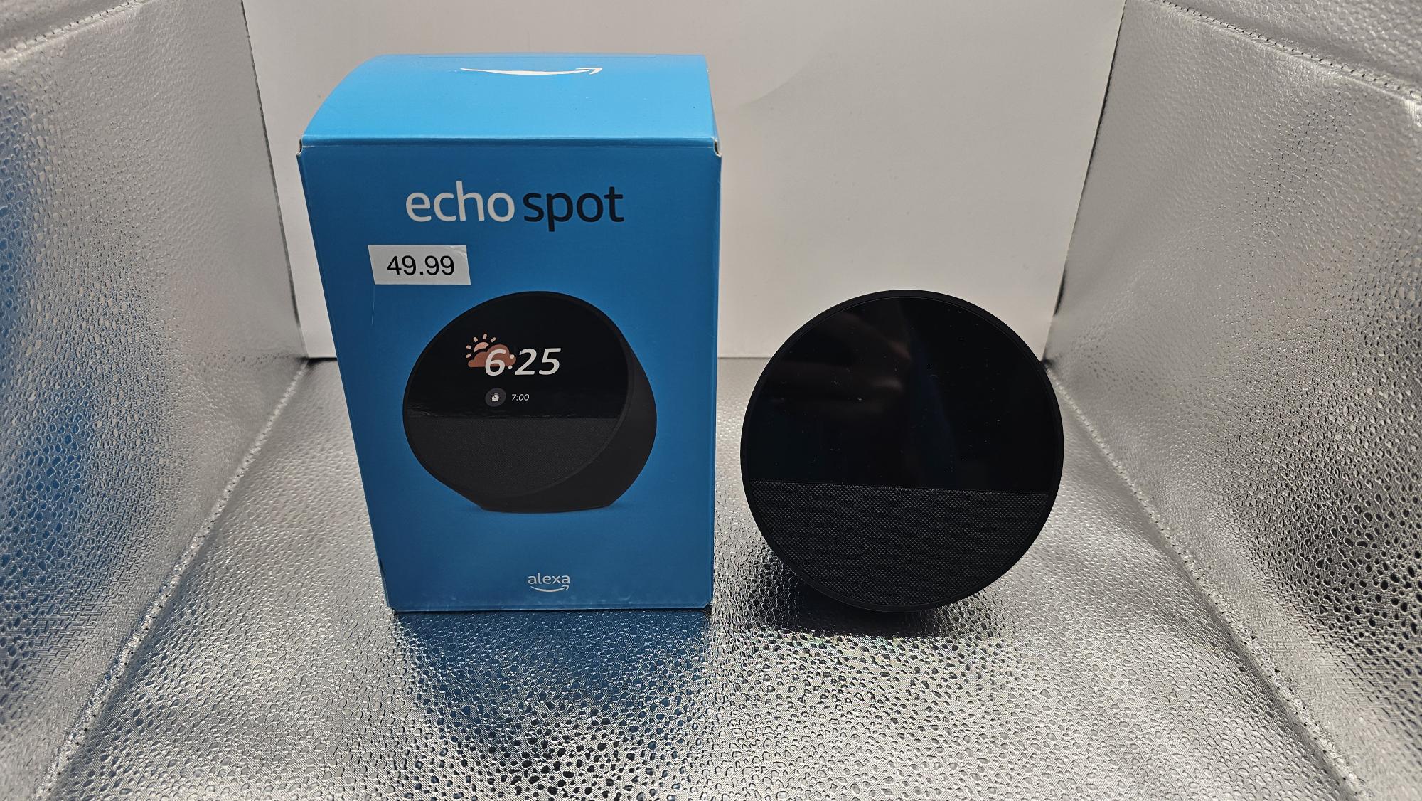 Amazon Echo Spot Smart Alarm Clock with Alexa - Black