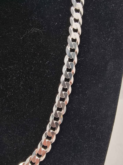 925 Sterling Silver Twist Rope Chain With Big St.Christopher Pendant - 24.3 Grams - 24