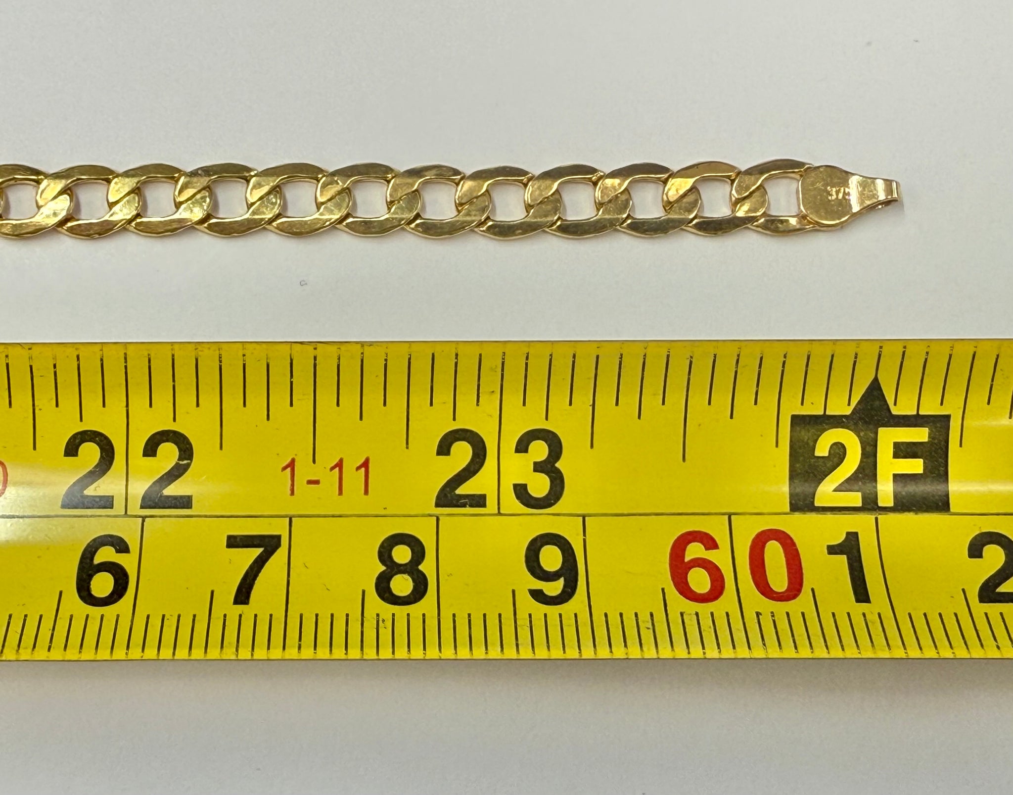 9ct gold curb chain 24"