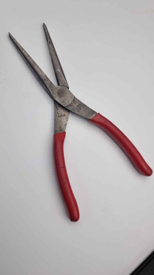 SNAP ON TOOLS USA RED 3pc Soft Grip Slip Joint Pliers Lot Set PL347ACF
