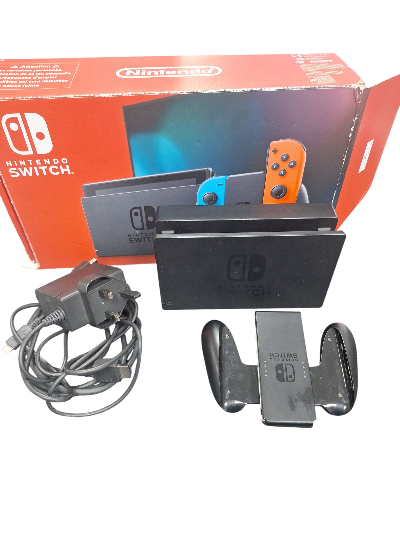 Nintendo Switch Console, 32GB + Neon Red/Blue Joy-Con