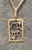14ct Yellow/White Gold 'Aries' Pendant & 14ct Yellow Gold 27" Curb Chain
