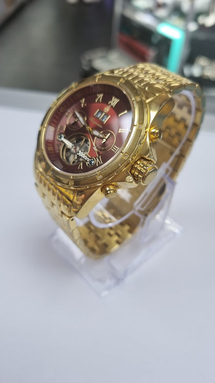 Burgmeister Automatic watch Gold and Red BM127-249 LEYLAND