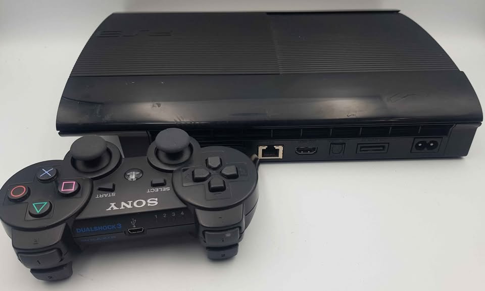 PLAYSTATION 3 slim 12GB black Unboxed with Dual Sense Controller & power Cable + HDMI cable