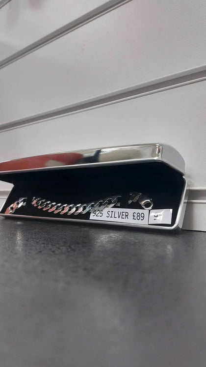 925 SILVER HALLMARKED, CURBED ECONOMY WITH LOBSTER LOCK, 9
