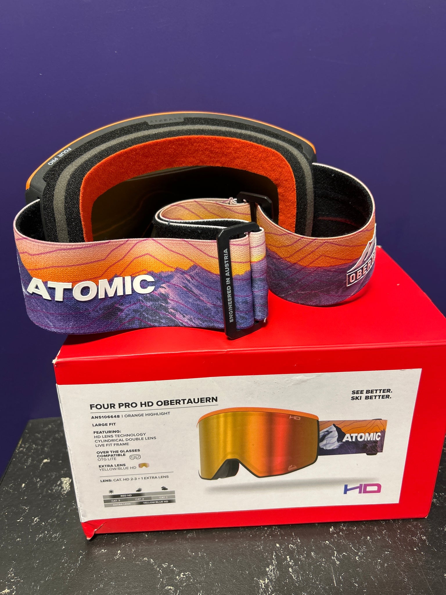 Atomic Four pro HD Ski Goggles (and Extra Lens)