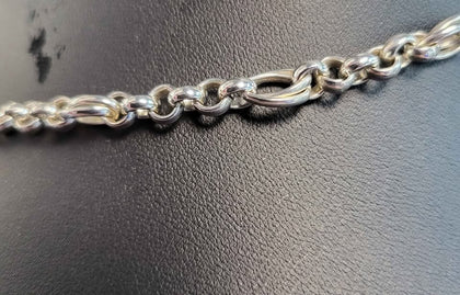 925 Silver Fancy Link T-bar chain - 16