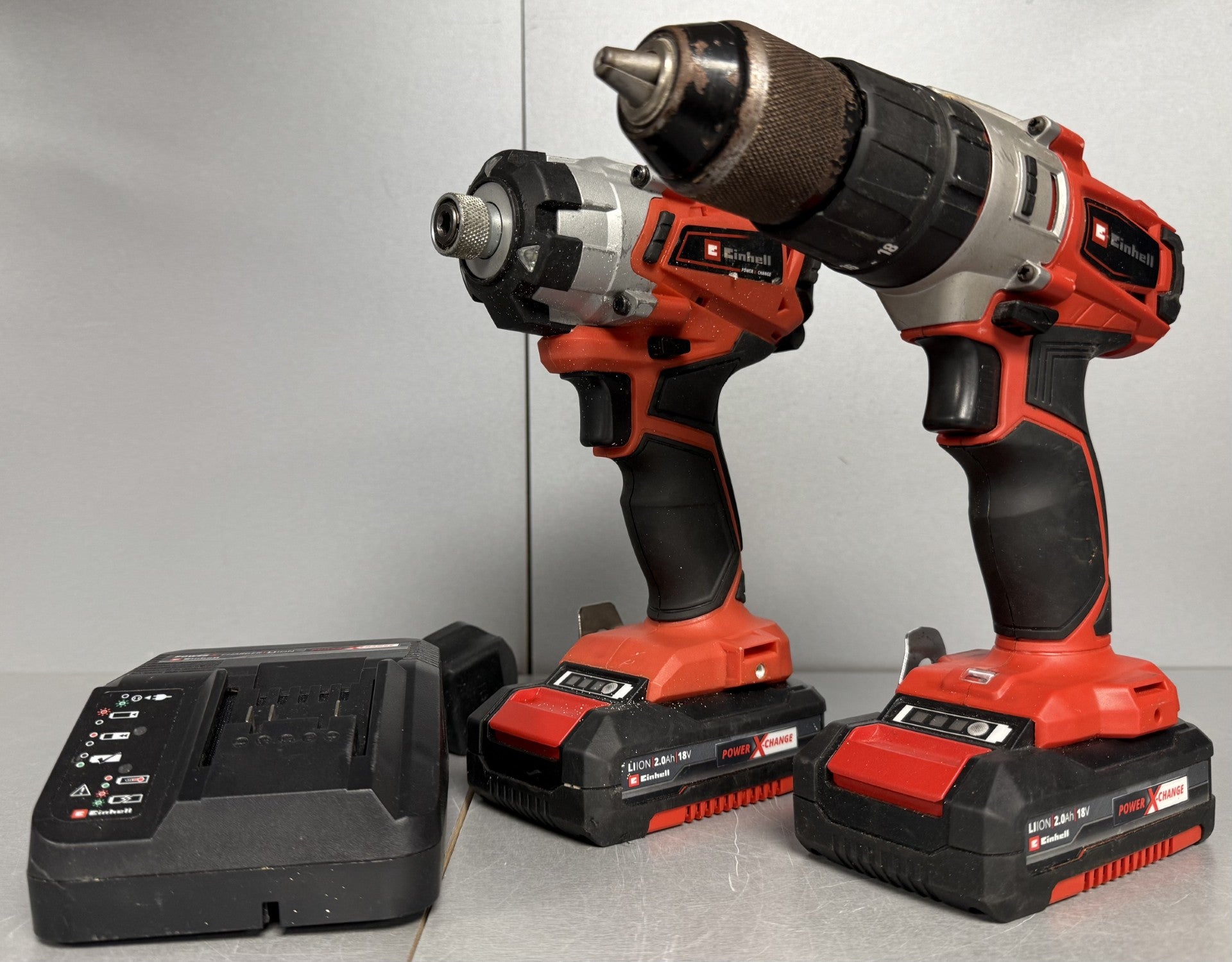 Einhell PXC 18V Cordless Combi Drill & Impact Driver Twin Pack 2 ( x 2.0Ah Batteries ) ** Unboxed **