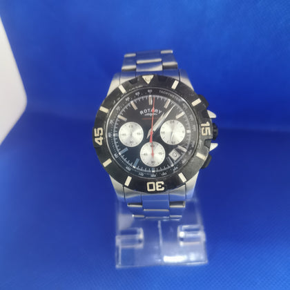 Rotary Gb03375/04 Gents Silver And Black Chronograph watch