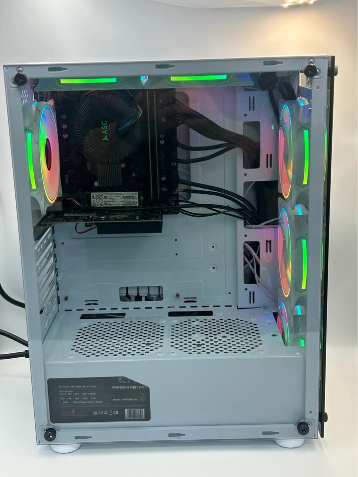 ASC Intel Core i7 Gaming Tower/GT1030 Graphics Card 8GB Ram/128GB SSD + 500GB HDD/ 500W 80+PSU, W11