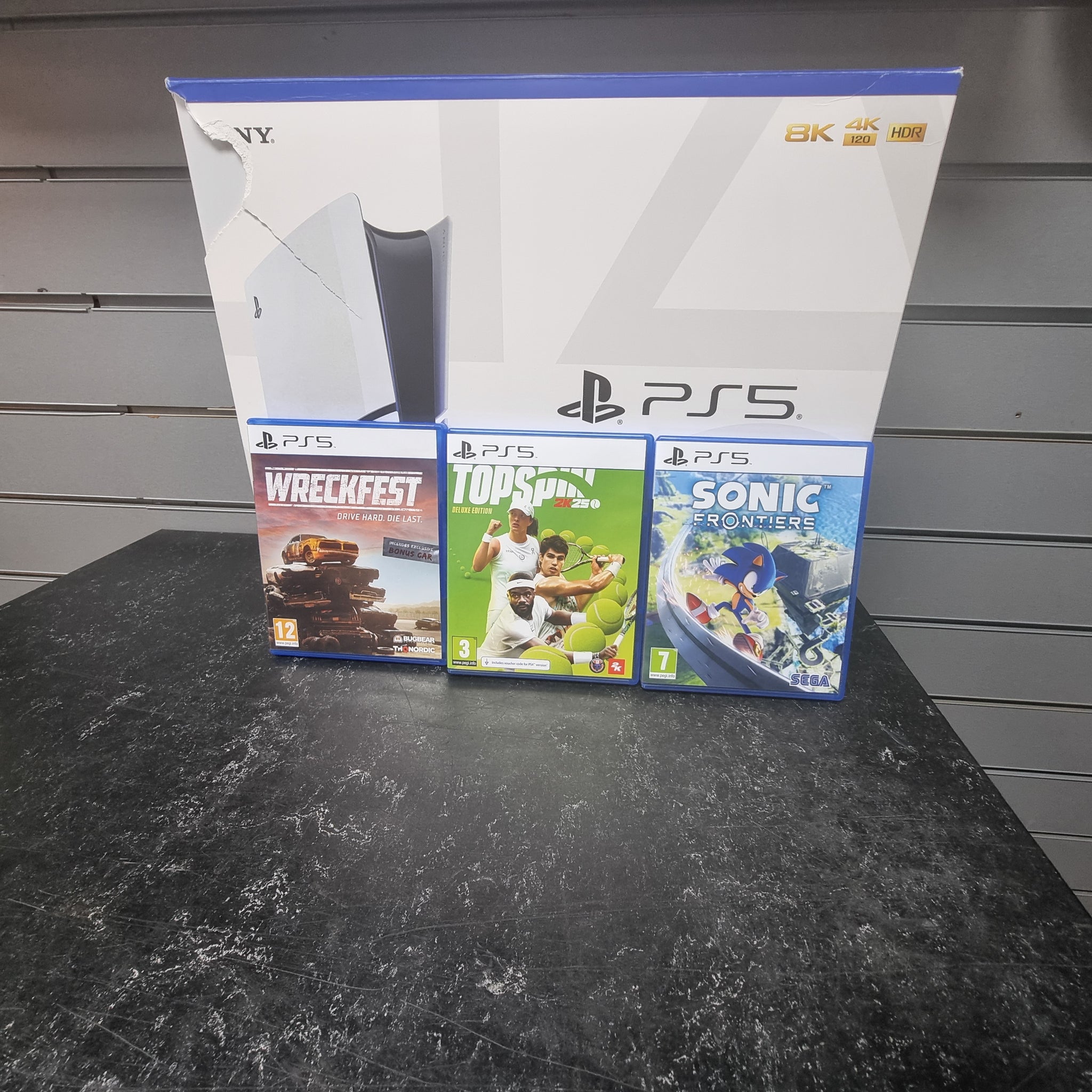 Sony Playstation 5 Slim Disc Edition. Boxed, Complete & 3 Games