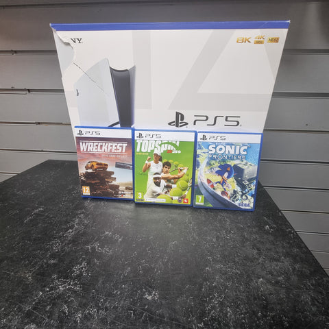 Sony Playstation 5 Slim Disc Edition. Boxed, Complete & 3 Games