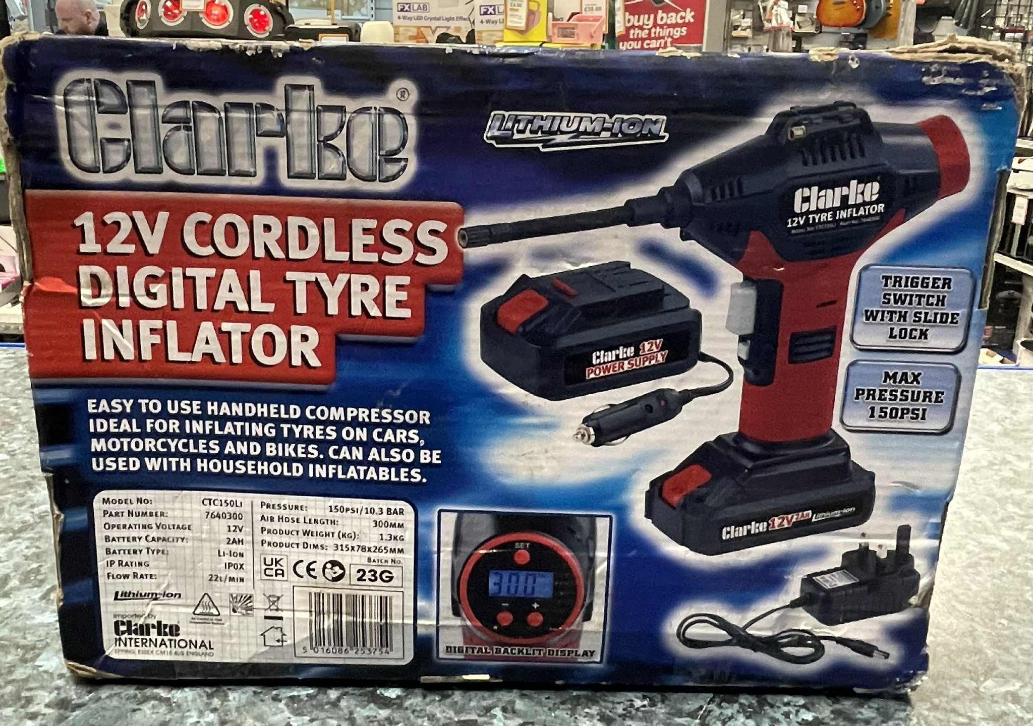 12V CORDLESS DIGITAL TYRE INFLATOR