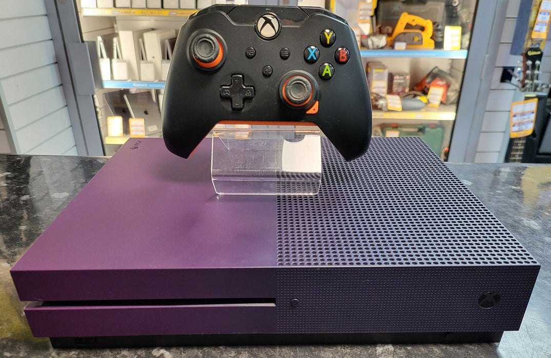 Xbox One S Console, 1TB, Gradient Purple, Unboxed With 3rd Party Wired Pad