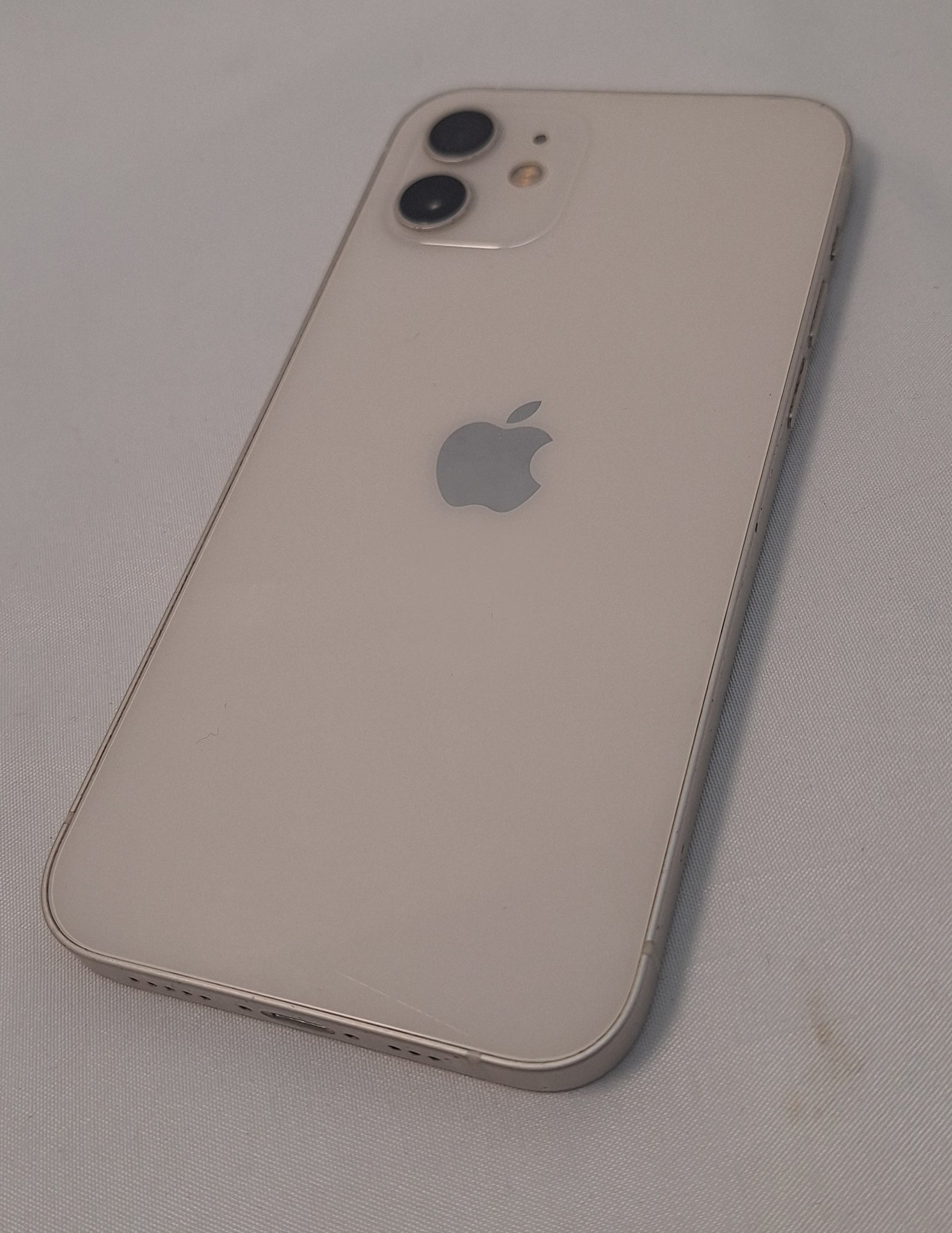 Apple iPhone 12 64GB white smartphone unlocked unboxed 100% batt health (3rd party battery replacement)
