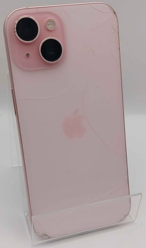 Apple iphone 15 128GB pink Unlocked ( Cracked back and Scratched