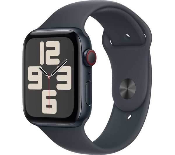 APPLE Watch SE (Gen 2) Cellular - 40 mm Midnight Aluminium Case with Midnight Sport Band, M/L