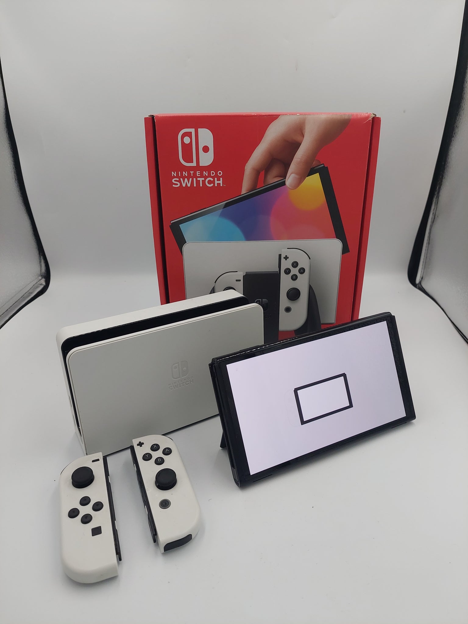 Switch Console, 64GB OLED + White Joy-Con, Boxed