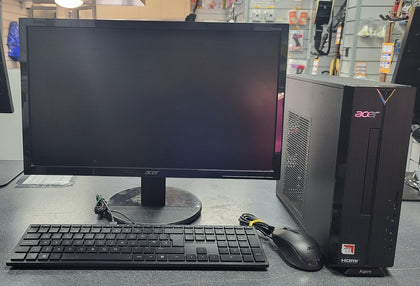 Acer Aspire XC-330 - A4-9120E - 4GB Ram - 1TB HDD - DVD-RW - Windows 10 With Monitor Keyboard and Mouse