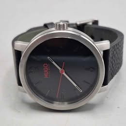 HUGO BOSS CLASSIC WATCH HU.380.1.14.3361 STAINLESS STEEL LEATHER QUARTZ GENUINE