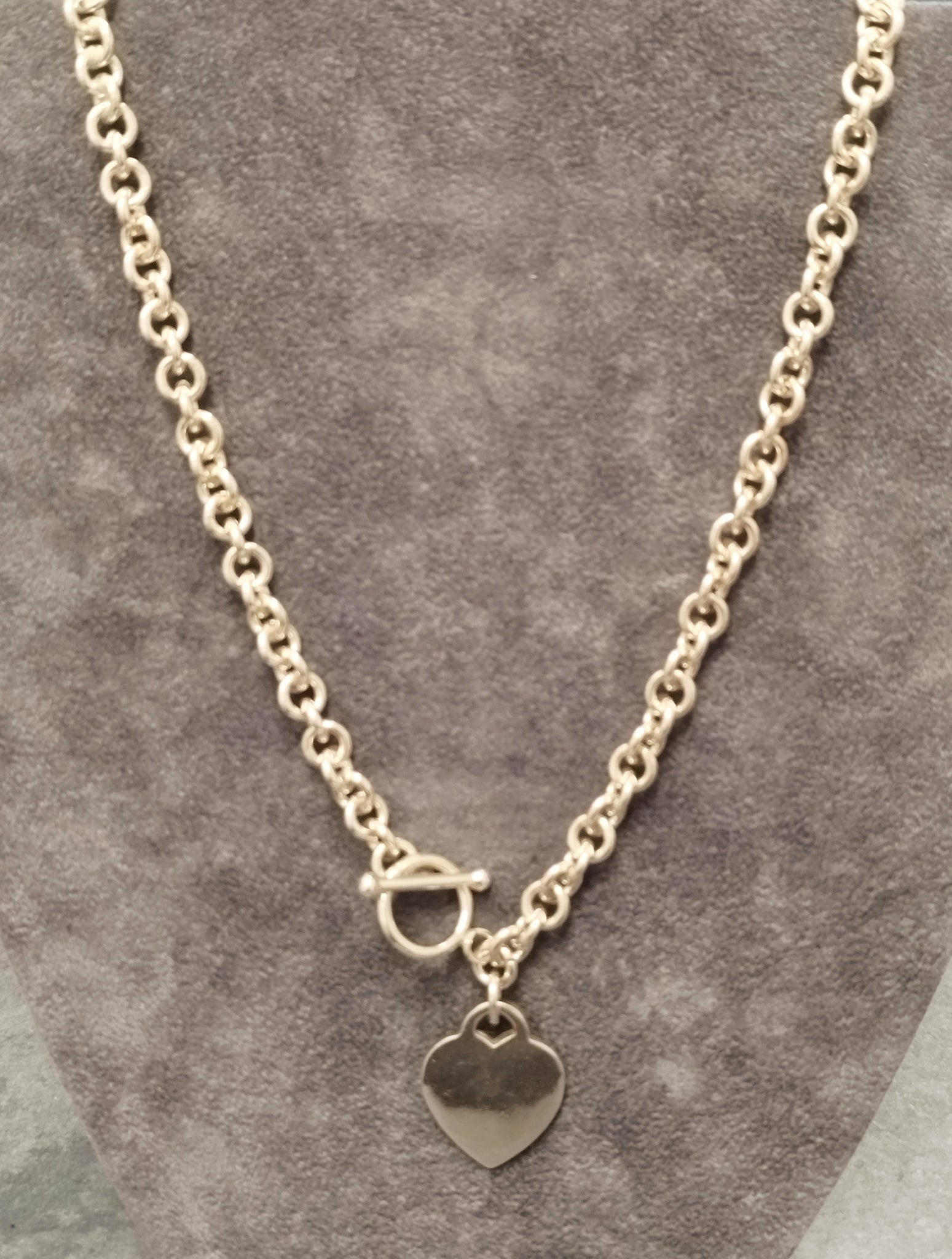 925 Albert Chain Style Necklace & Heart Pendant