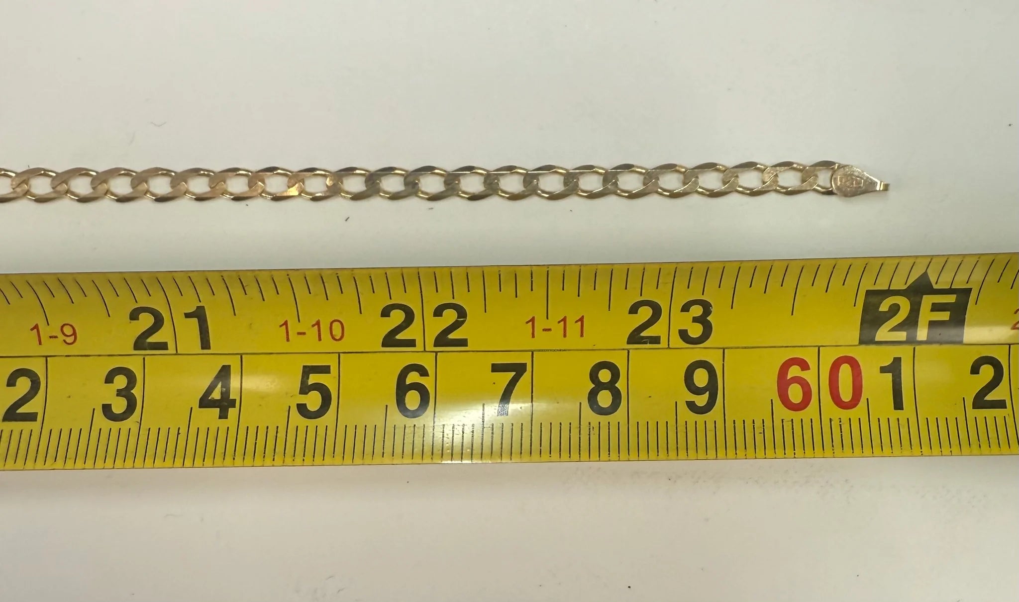 9ct yellow gold curb chain 24"