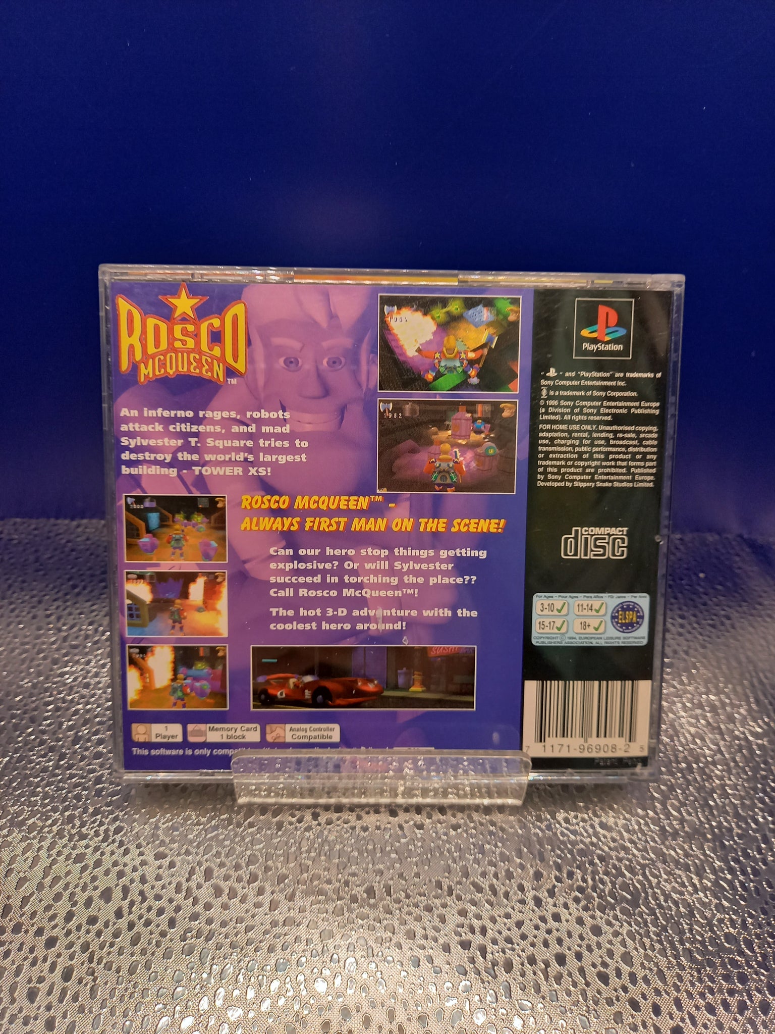 Rosco McQueen Playstation 1 Game With Manual