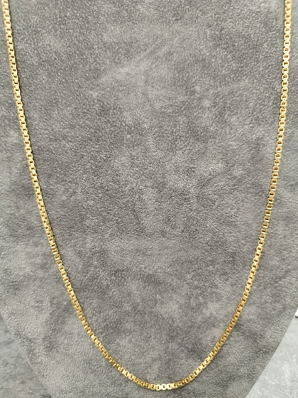 9ct Yellow Gold Box Link Chain