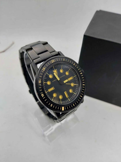 Armani Exchange AX1855 Vintage Divers Style Quartz Watch - Steel Bracelet - Boxed