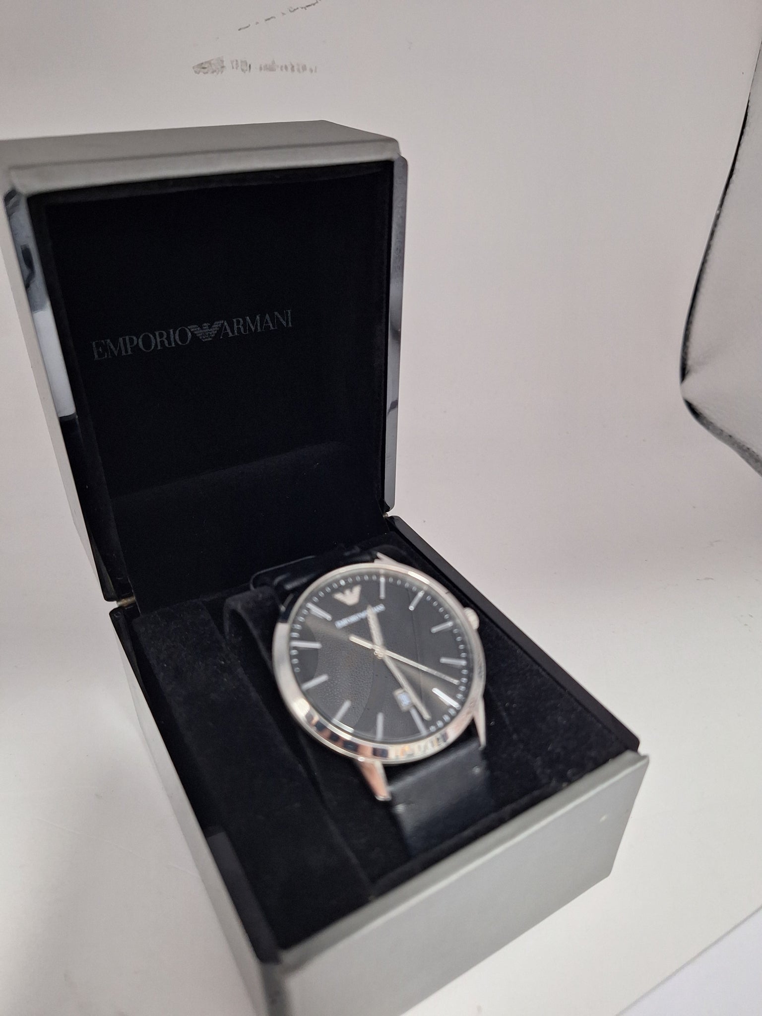 EMPRORIO ARMANI STAINLESS STEEL WATCH TIMEPIECE AR11193 43MM