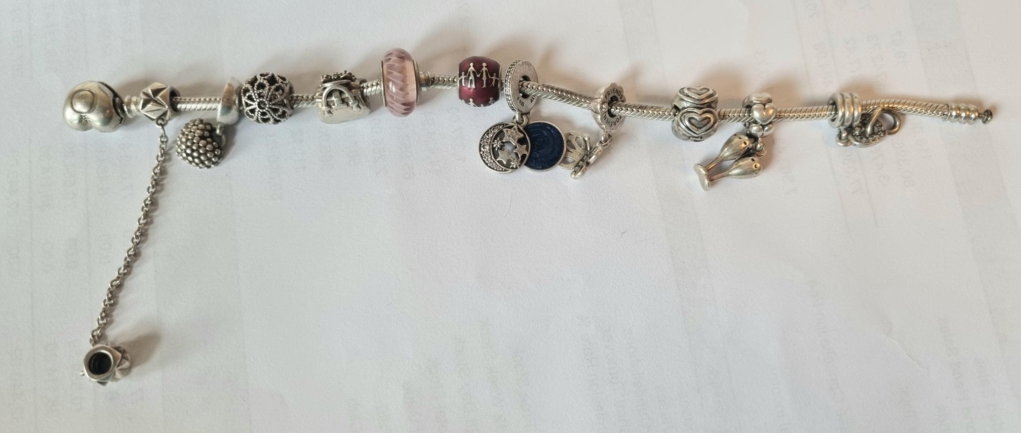 PANDORA 19cm BRACELET WITH 11 CHARMS