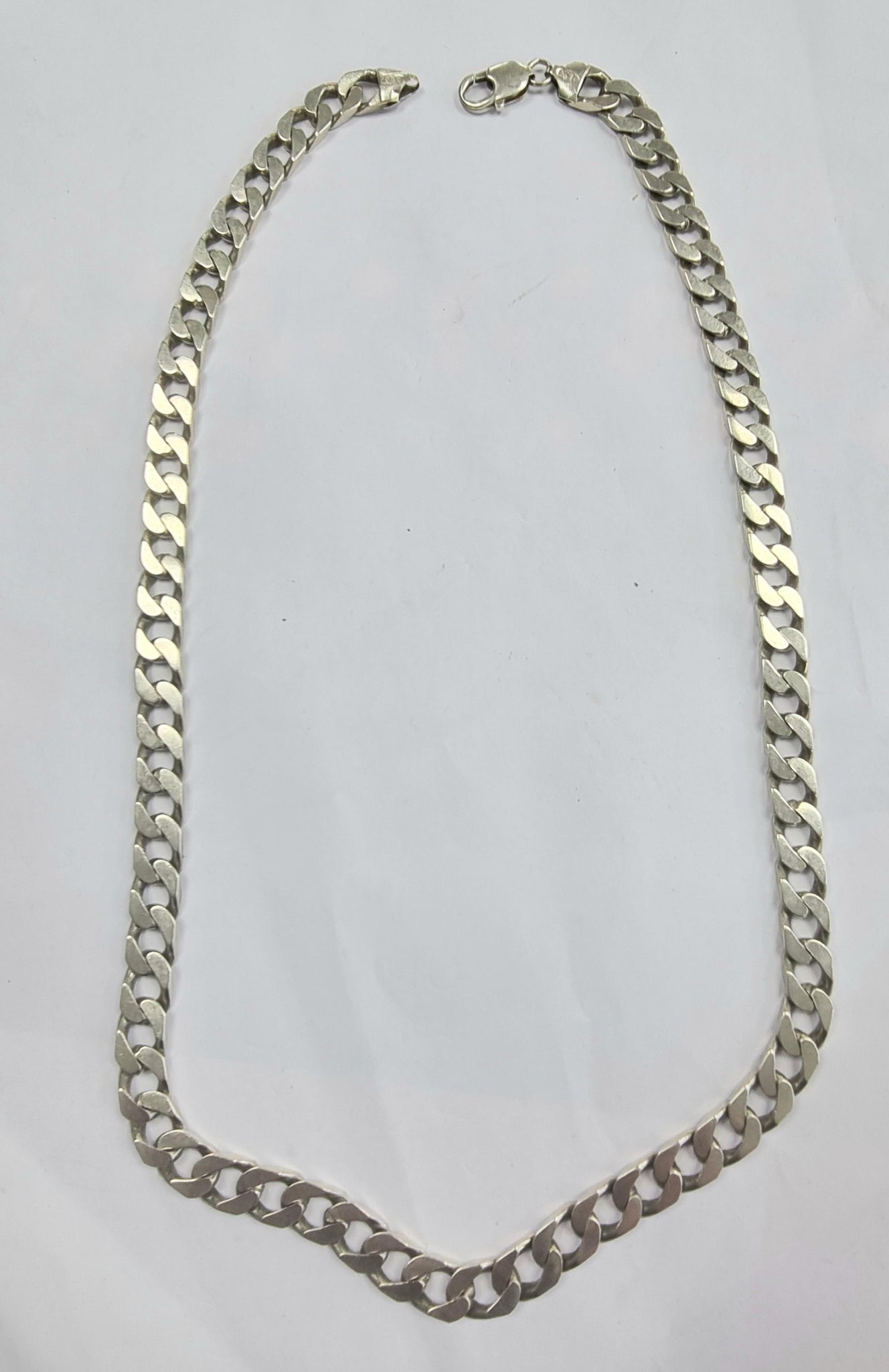 Silver Curb Chain 21.5 "