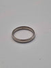 18ct White Gold Thin Plain Wedding Band Ring - 3.09 Grams - Size N