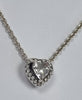 Pandora silver elevated heart necklace 18"