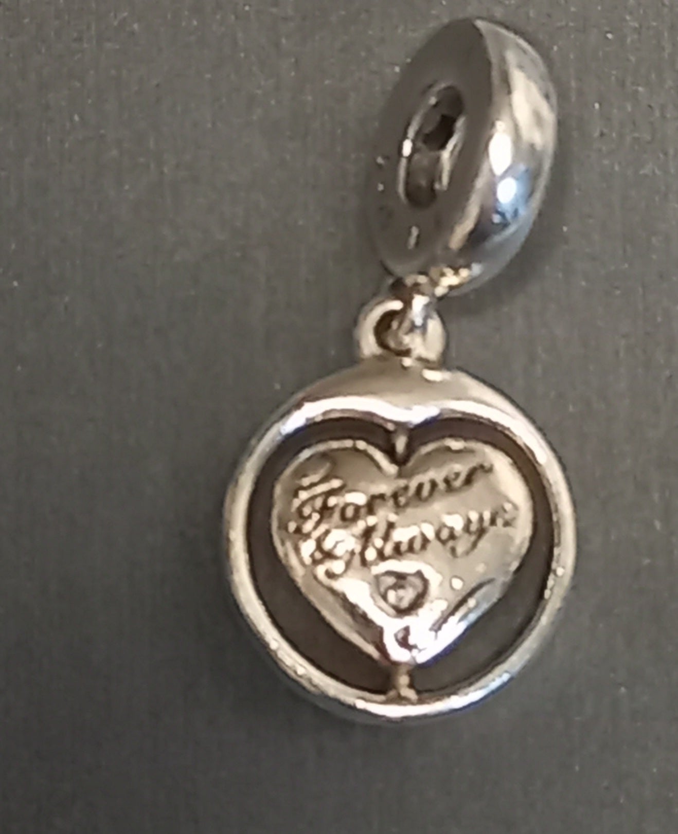 Pandora Moments Women's Sterling Silver Spinning Forever & Always Soulmate Dangle Charm