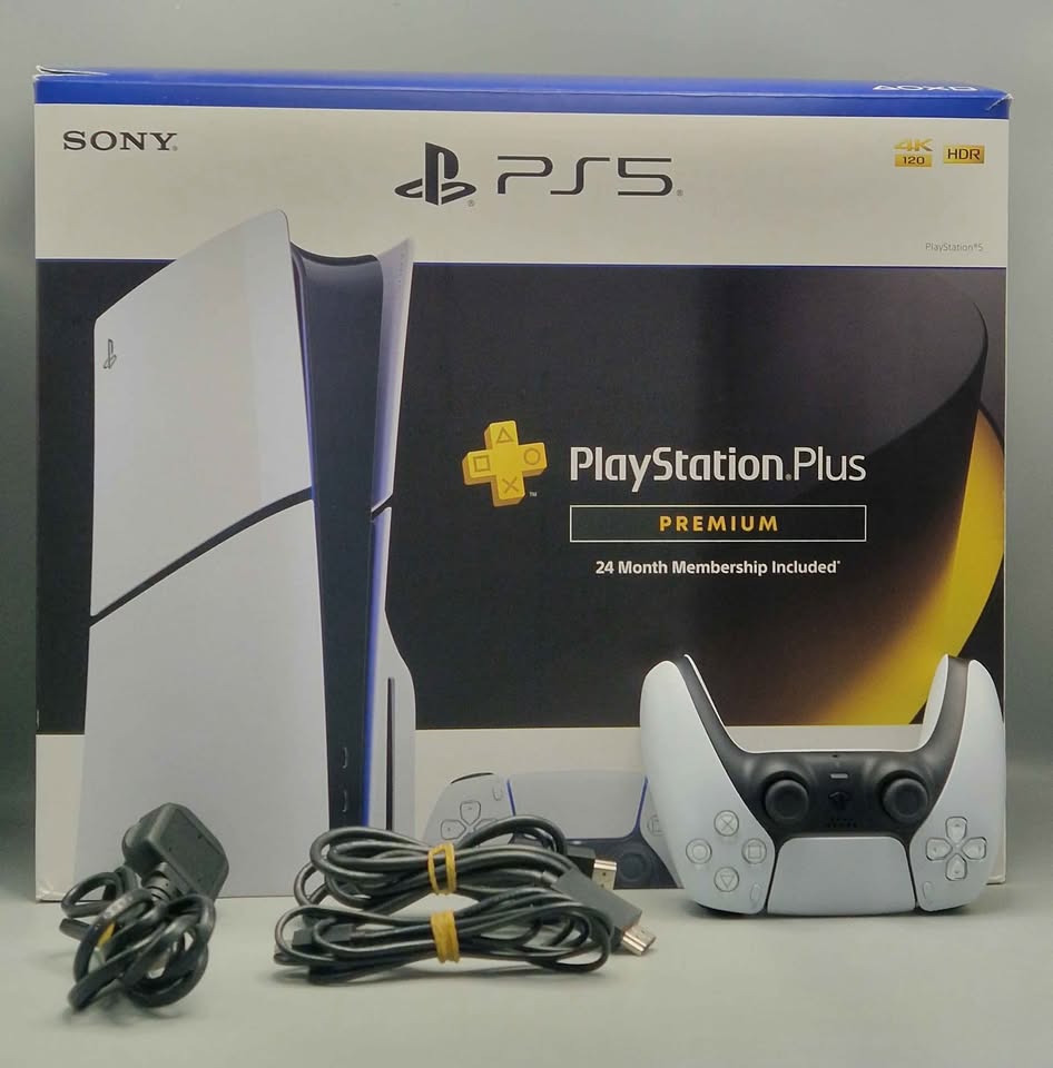 Playstation 5 Slim Disk Console, 1TB, White, Boxed