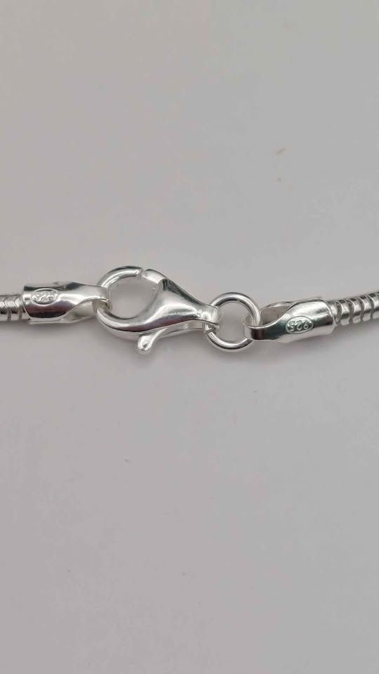 925 hallmarked silver rope style necklace with cross pendent 44.7g 24" **BRAND NEW**
