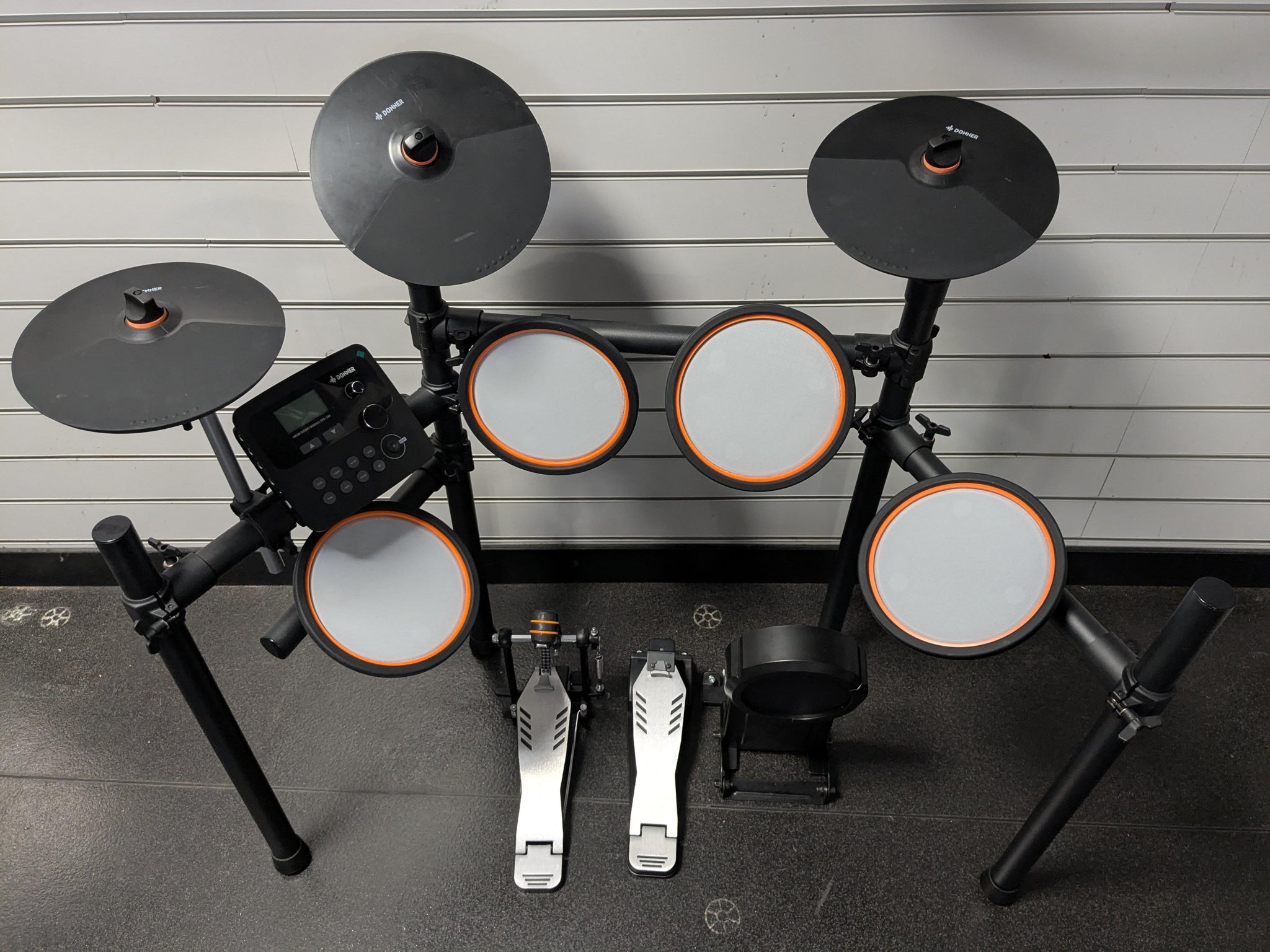 Donner DED-100 Electronic Drum Set, Eight Pieces Mesh Electric Drum Set