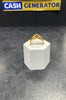 22ct Gold Red Stone C/Z Wishbone Ring (Size L) 3.26g