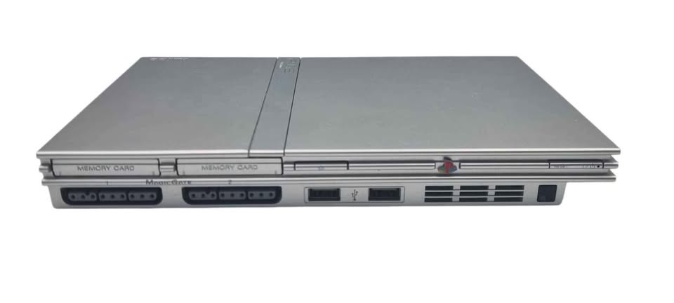 Sony Playstation 2 Slimline Console, Silver - Includes 1x Controller, 2x Memory Cards (Boxed)