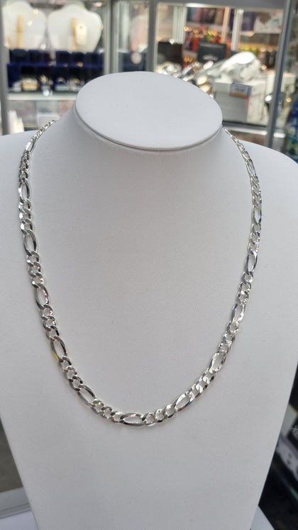 SILVER FIGARO CHAIN 22