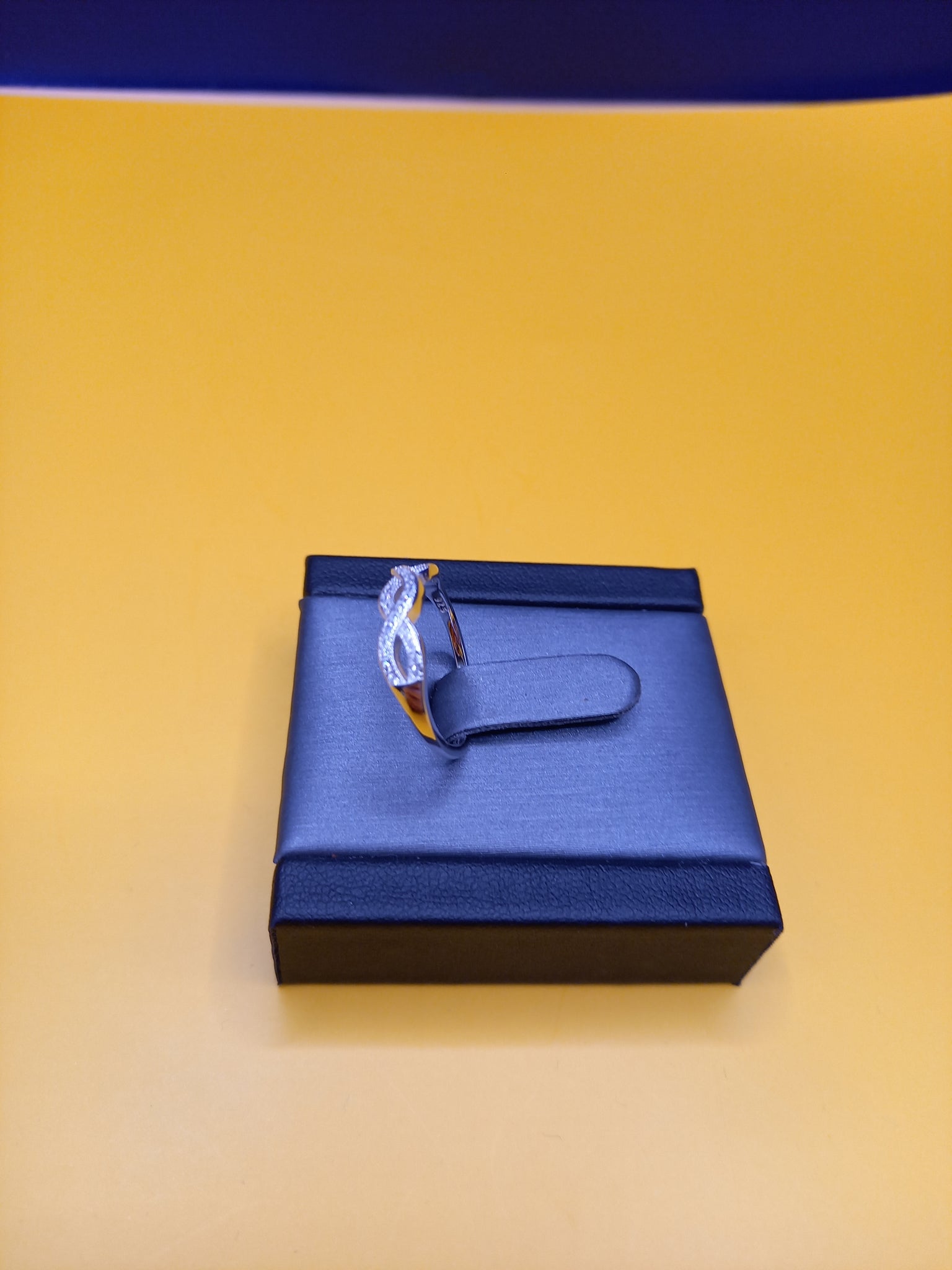 Silver Infinity Band Ring Size-N