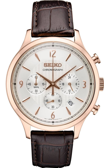 Seiko Conceptual Chronograph Quartz Silver Dial Men’s Watch SSB342.