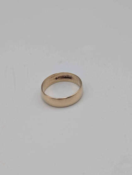 9ct Yellow Gold Wedding Band Ring - 3.38 Grams - Size R