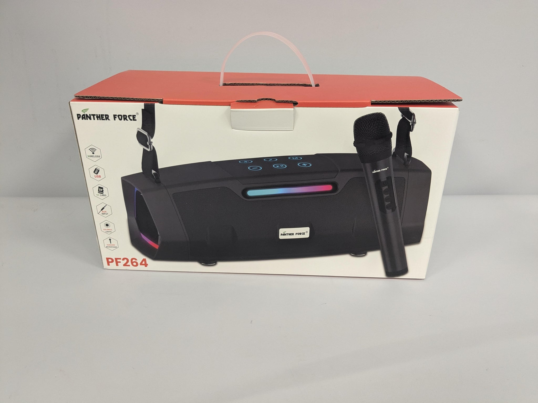 Pf264 - Panther Force Bluetooth Speaker With Handle & Microphone