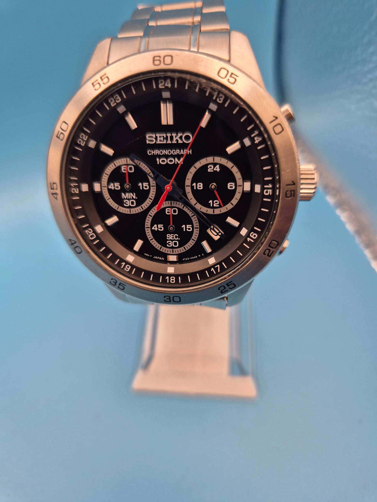 Seiko chronograph 100m mens watch