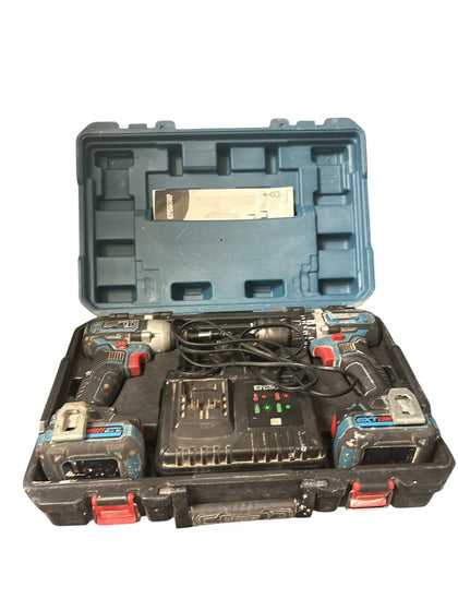Erbauer Combi Drill Impact Driver Kit Cordless 18V 2x3.0Ah ECD18-Li-2/EID18-Li