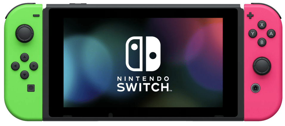 Nintendo Switch MOD.HAC-001 (-01) Neon Green Pink Joy-Con's & Carry Case ** Unboxed **