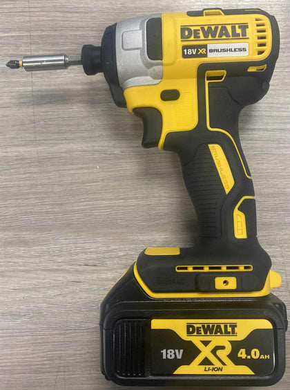 DeWalt DCF787 drill with the battery